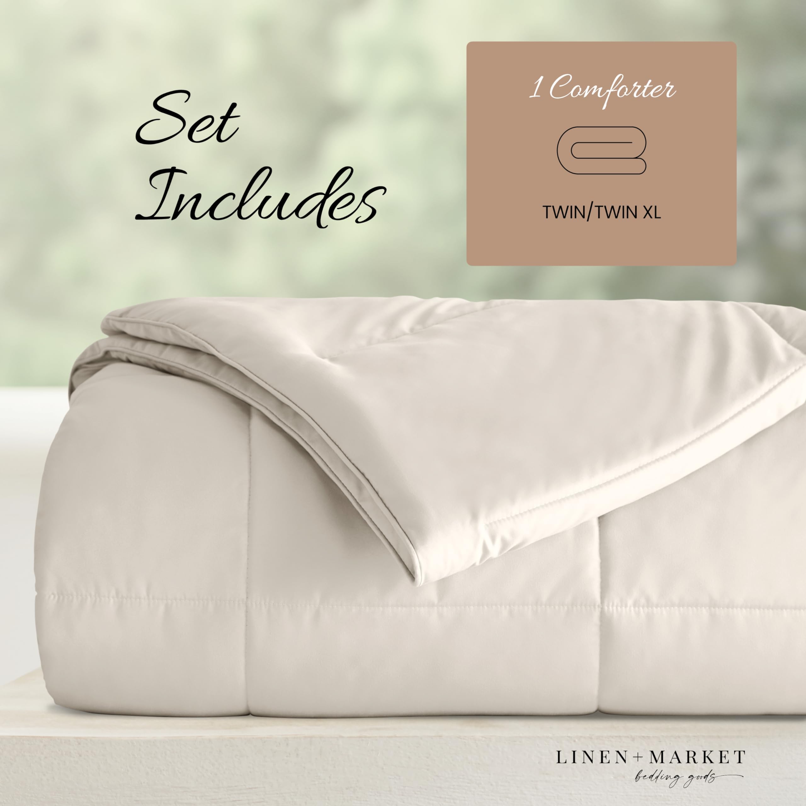 Amazon｜Linen Market ツイン掛け布団(アイボリー) - 当社のソフトで