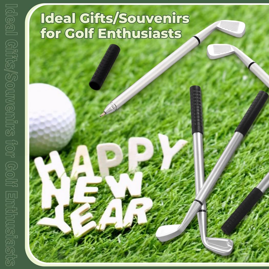 Generisch 100 Stk. Mini-Golfschläger-Kugelschreiber, 1,0 mm Kugelschreiber mit schwarzer Tinte, dekorative Golfstifte für Schule, Büro, Souvenirs und Golfclub-Requisiten, Großpackung