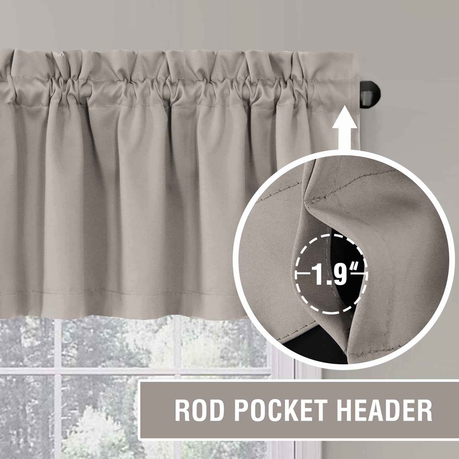 Scheibengardine,Verdunkelungsvorhänge, Küchengardinen, Modern Bistrogardine, 2er Set, Kurzer, Querbehang, für Kleine Fenster Wohnmobil Landhaus (Kamelfarben,4er Pack)