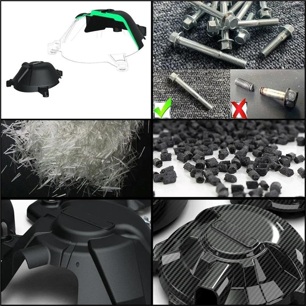 Motorrad Motor Schutz Abdeckung Für Ducati Für Panigale V4 V4S 2018 2019 2020 2021 2022 2023 Kupplung Schutz Abdeckung Set(Carbon Texture)