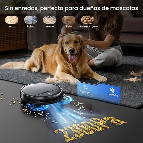 Miniatura 5 de Robot aspirador y trapeador combinado, aspiradoras robóticas 2 en 1 con aplicación/WiFi/control remoto, robot aspirador con fuerte succión,