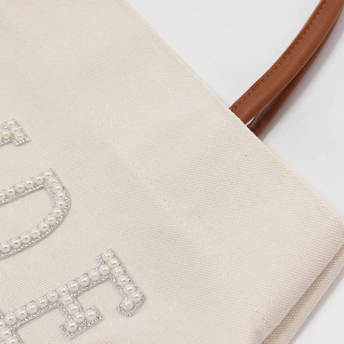 Bride Tote Bag Large Canvas Beach Bag Bride to Be Gifts for Bridal Shower, Wedding, Engagement, Bachelorette Party, Honeymoon, Travel