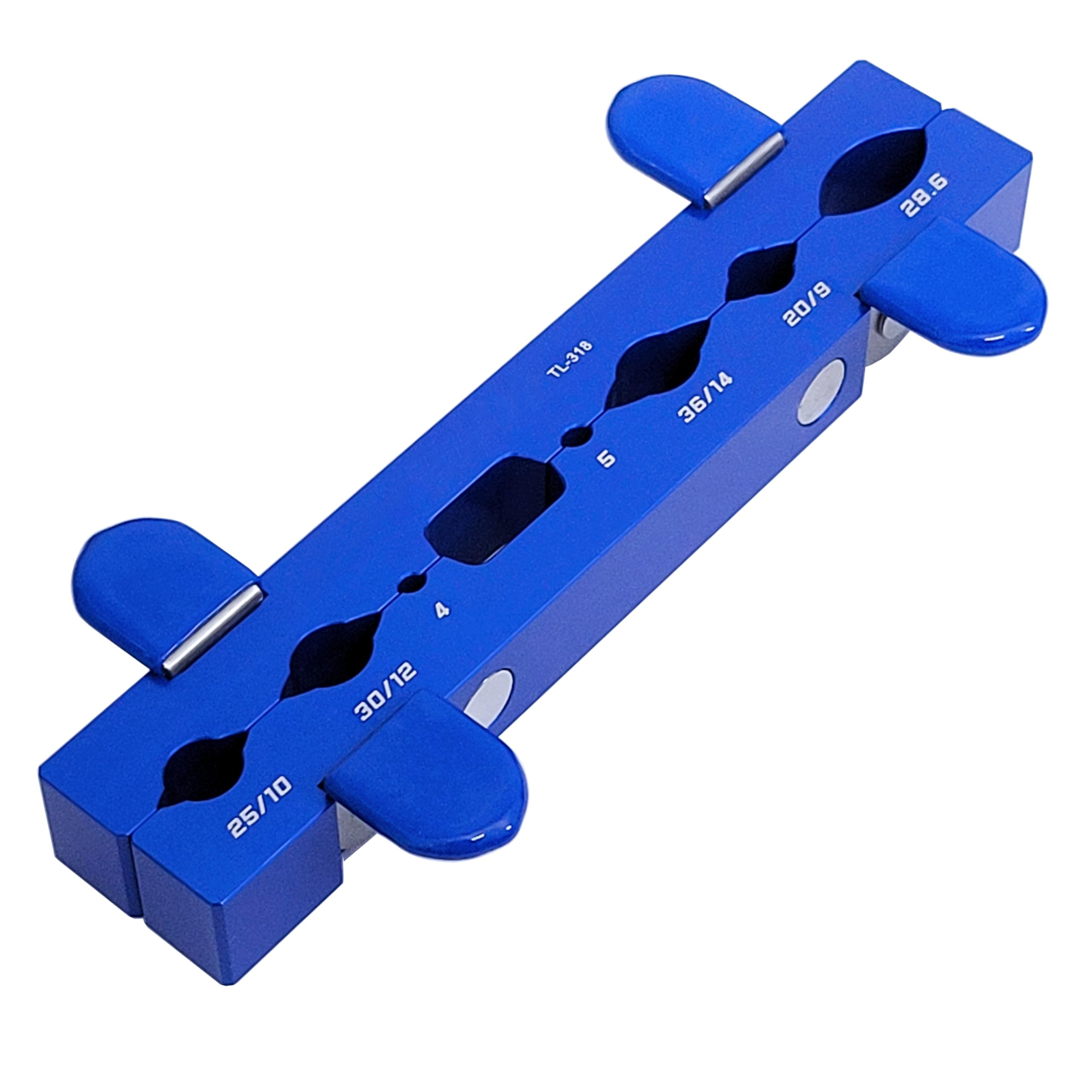 Bicycle Axle Spindle Vise Insert Magnetic Clamp Holder for Bike Pedals, Seatpost, Suspension Fork, Hub, Freewheel Bench Vise Maintenance Tool for Bike Parts Diameter 4mm-36mm (Blue)