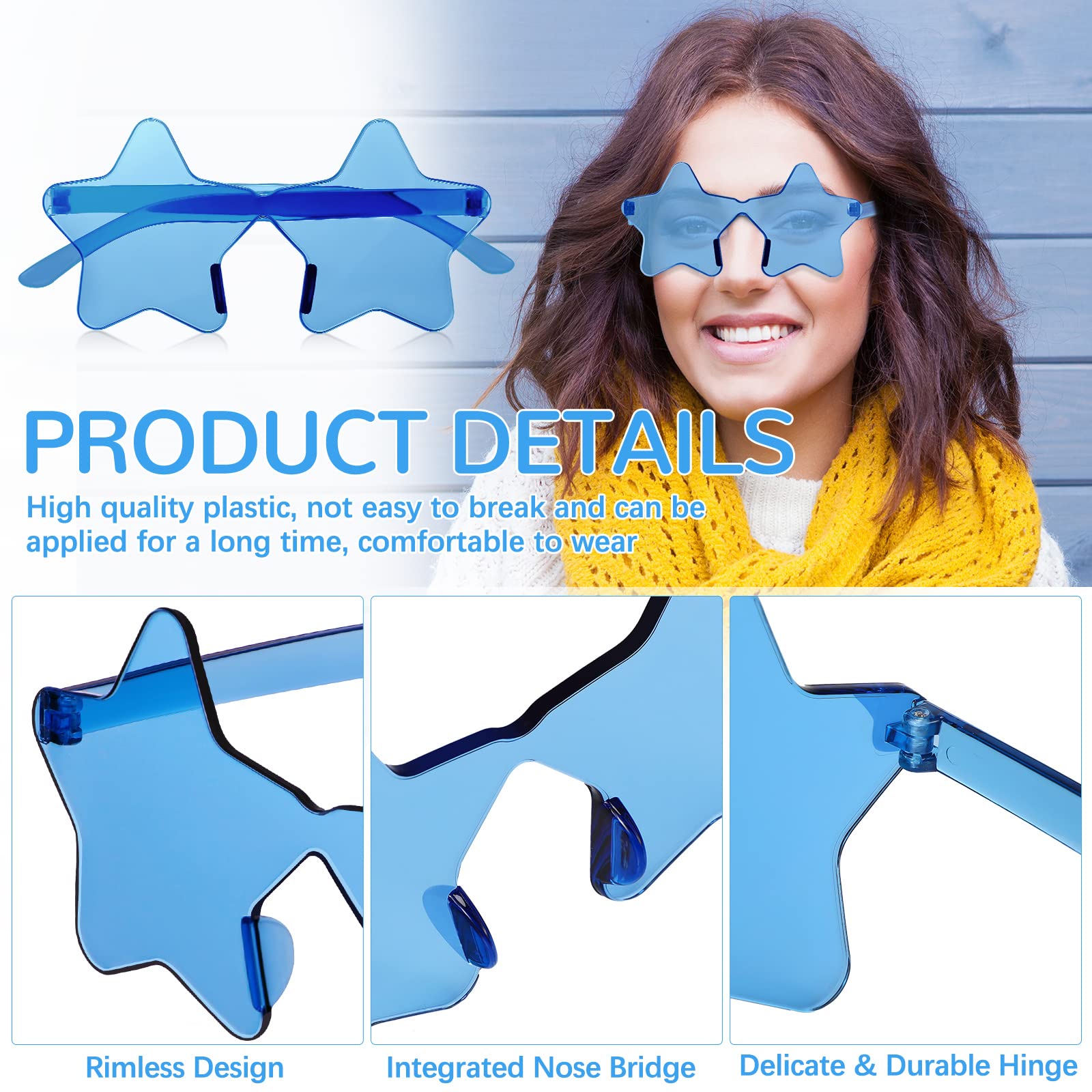 Coume Rimless Star Shape Sunglasses Sun Glasses for Women  display picture 2