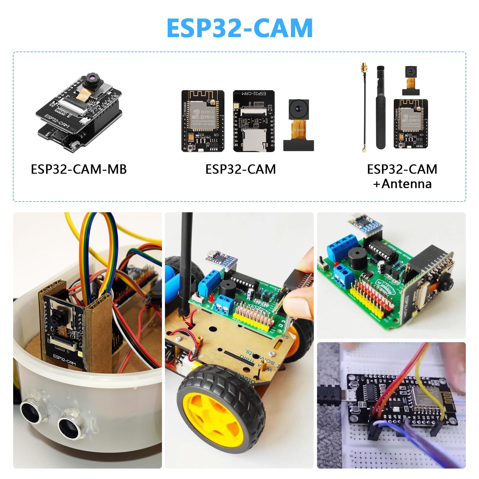 ESP32 CAM carte de développement WiFi Bluetooth OV2640 module TF antenne 8 dBi
