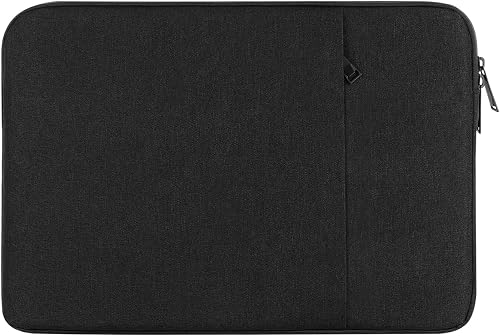 Chelory Laptop Sleeve Bag Compatible with 16 17 Inch Notebook Ultrabook Chromebook, 17" HP Lenovo Asus Acer Dell Computer Carrying Case, Shockproof Protective Cover Bag with Pocket, Black