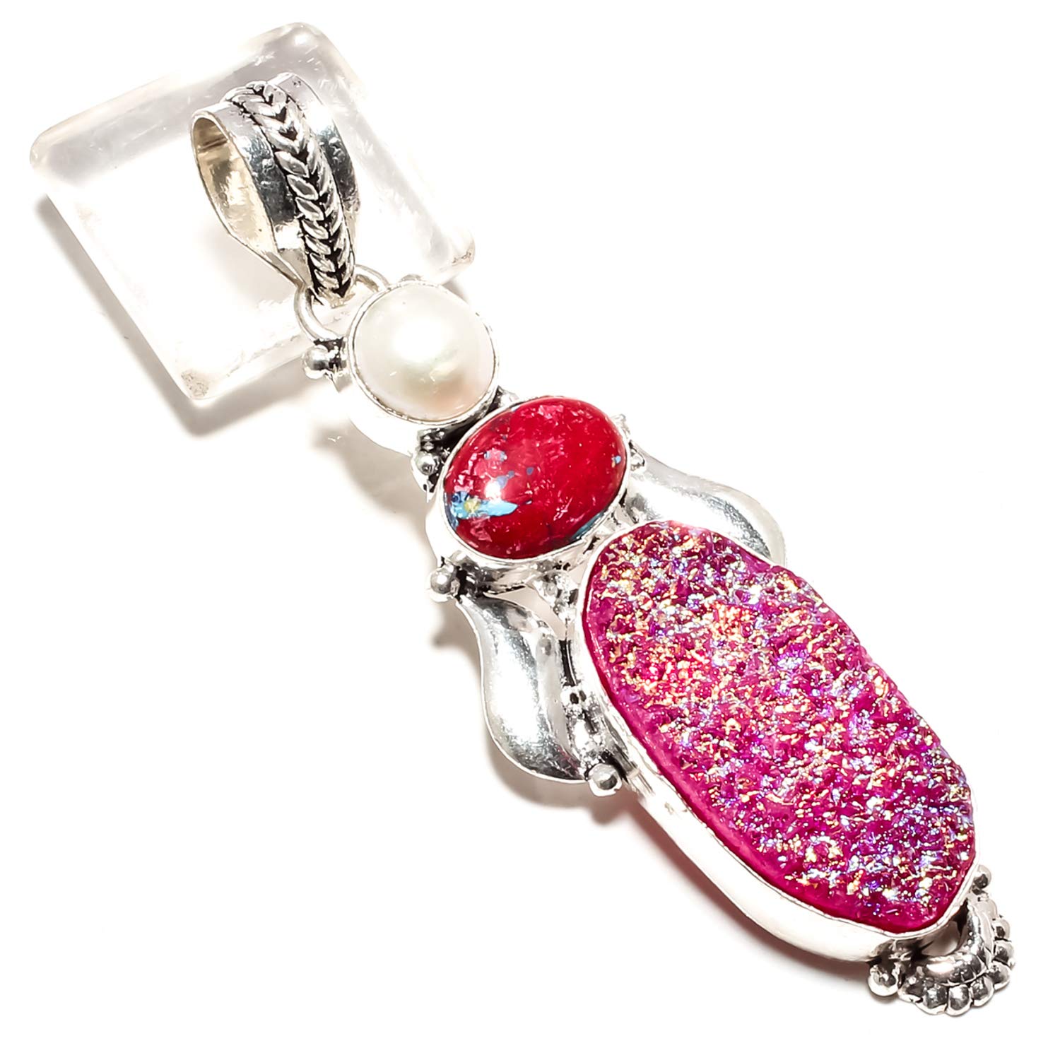 Pendentif jaspe mosaïque : sublimez vos décolletés sans allergie - 2