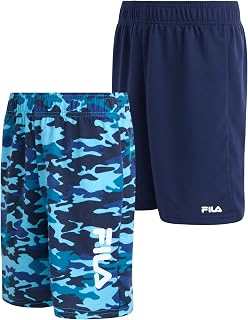 Boys' Active Shorts - 2 Pack French Terry Sweat Shorts - Gym Running Performance Athletic Shorts (8-16)