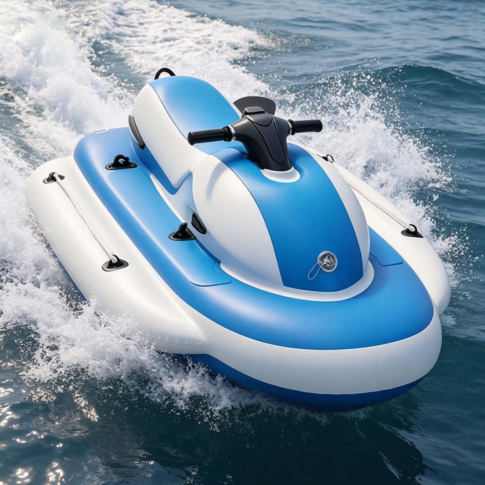 QFGain Motorized Inflatable Kayak & Underwater Scooter Set – 500W Brushless Thruster with 10 Speeds Boat+700W16A