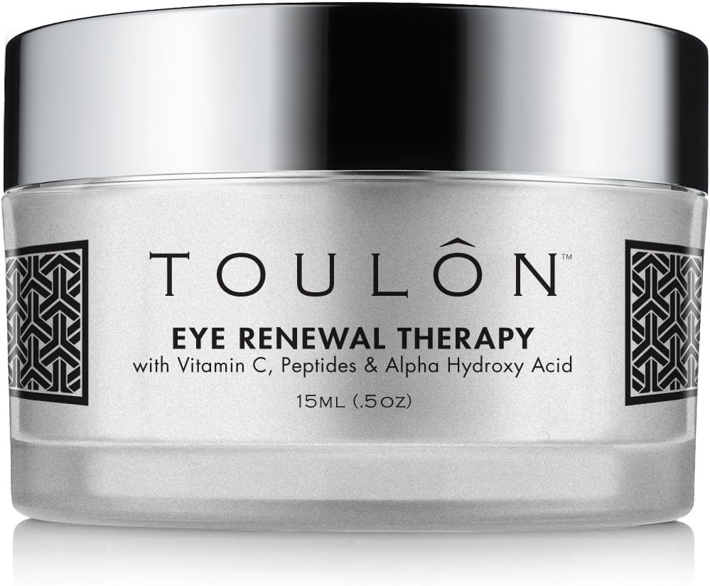 TOULON Eye Cream for Dark Circles and Puffiness with Vitamin C, Peptides & Alpha Hydroxy Acid, Reduce Crows Feet, Puffy Eyes and Bags
