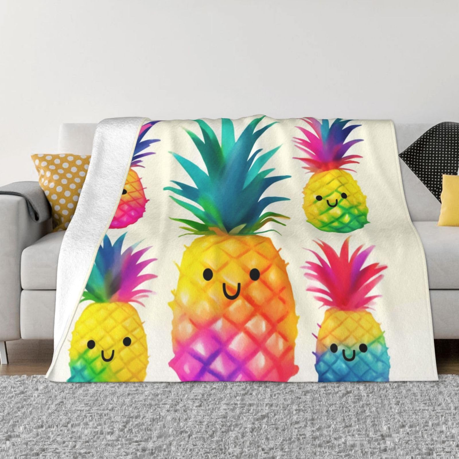 Couverture micro-polaire douce 152x127 cm toutes saisons dessin