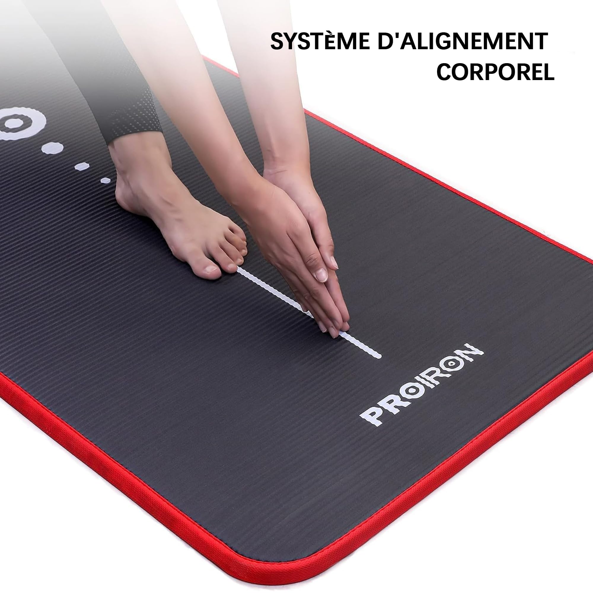 PROIRON Tapis de Yoga Epais 10MM/15MM,Antidérapant Tapis d'exercice Fitness,Tapis de Gymnastique pour Yoga Pilates Gym Exercices Sport Camping Voyage