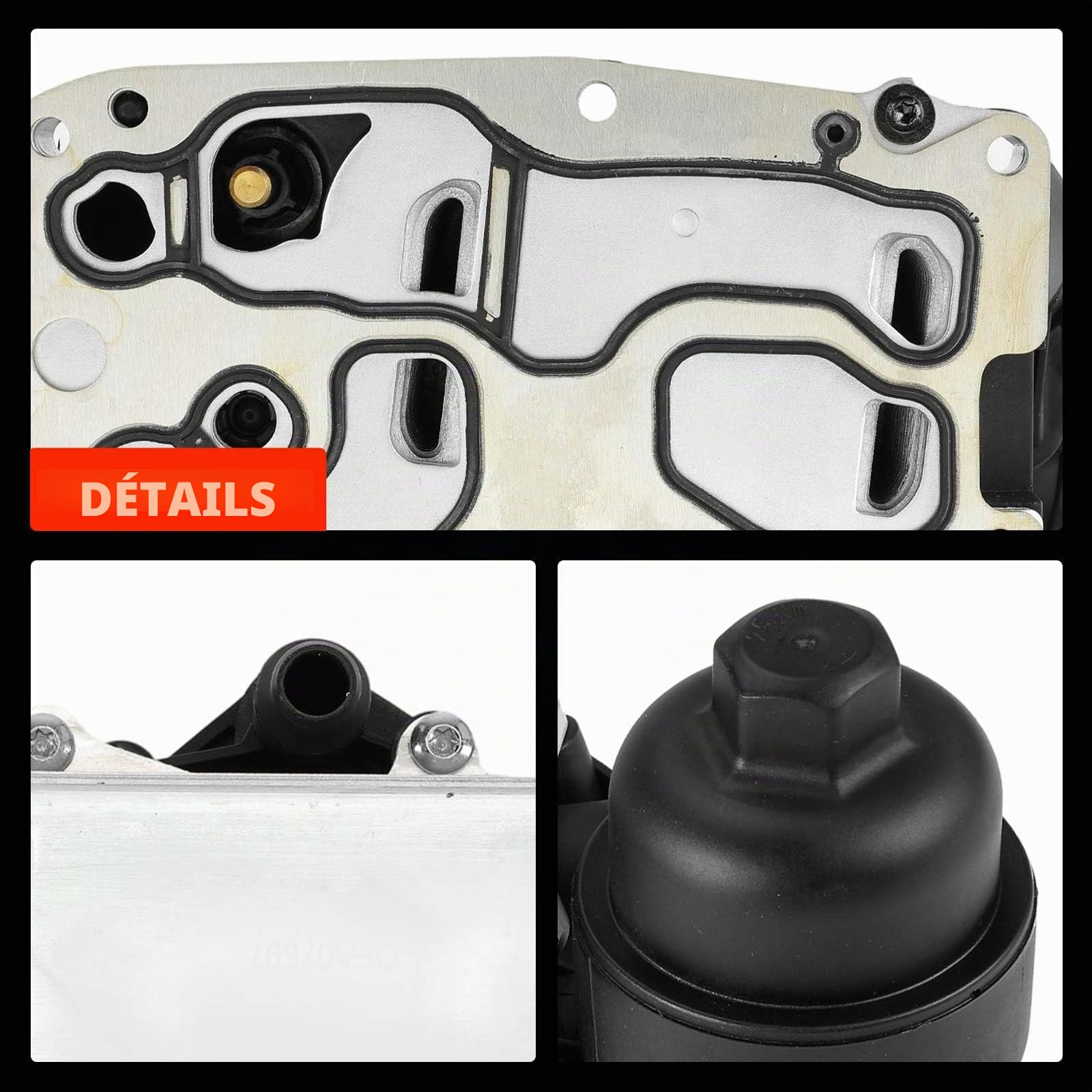 Frankberg Huile moteur du refroidisseur d'huile 11428507697 | Compatible avec: Série 5 F10, Série 3 Touring E91, X1 E84, 4 Cabriolet F33 F83, X5 F15 F85, 4 Gran Coupé F36