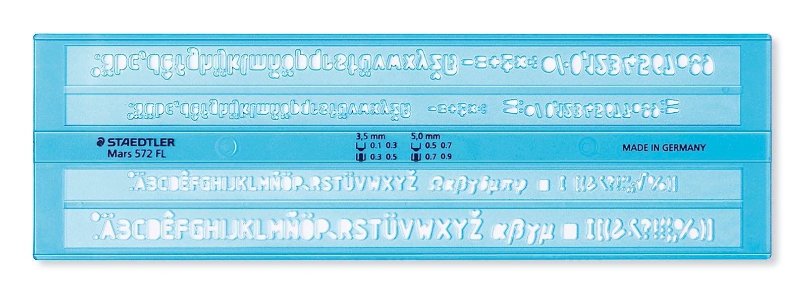 STAEDTLERMars Script Template, Transparent Blue