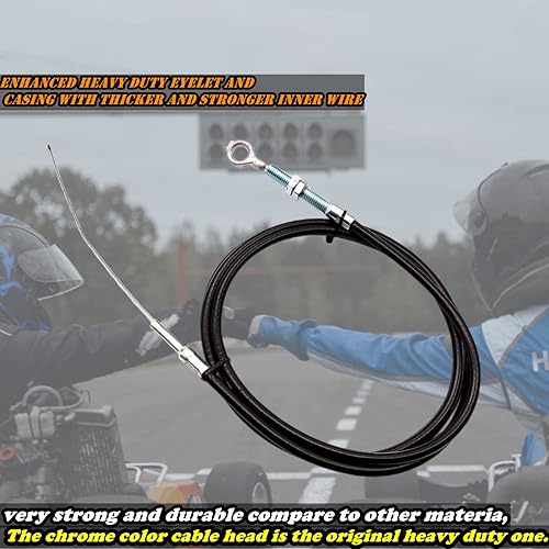 Miniatura 2 de Go Kart - Cable del acelerador Go Cart para Manco 8252-1390 ASW Go Kart Parts - Cable interior de 71 pulgadas de largo
