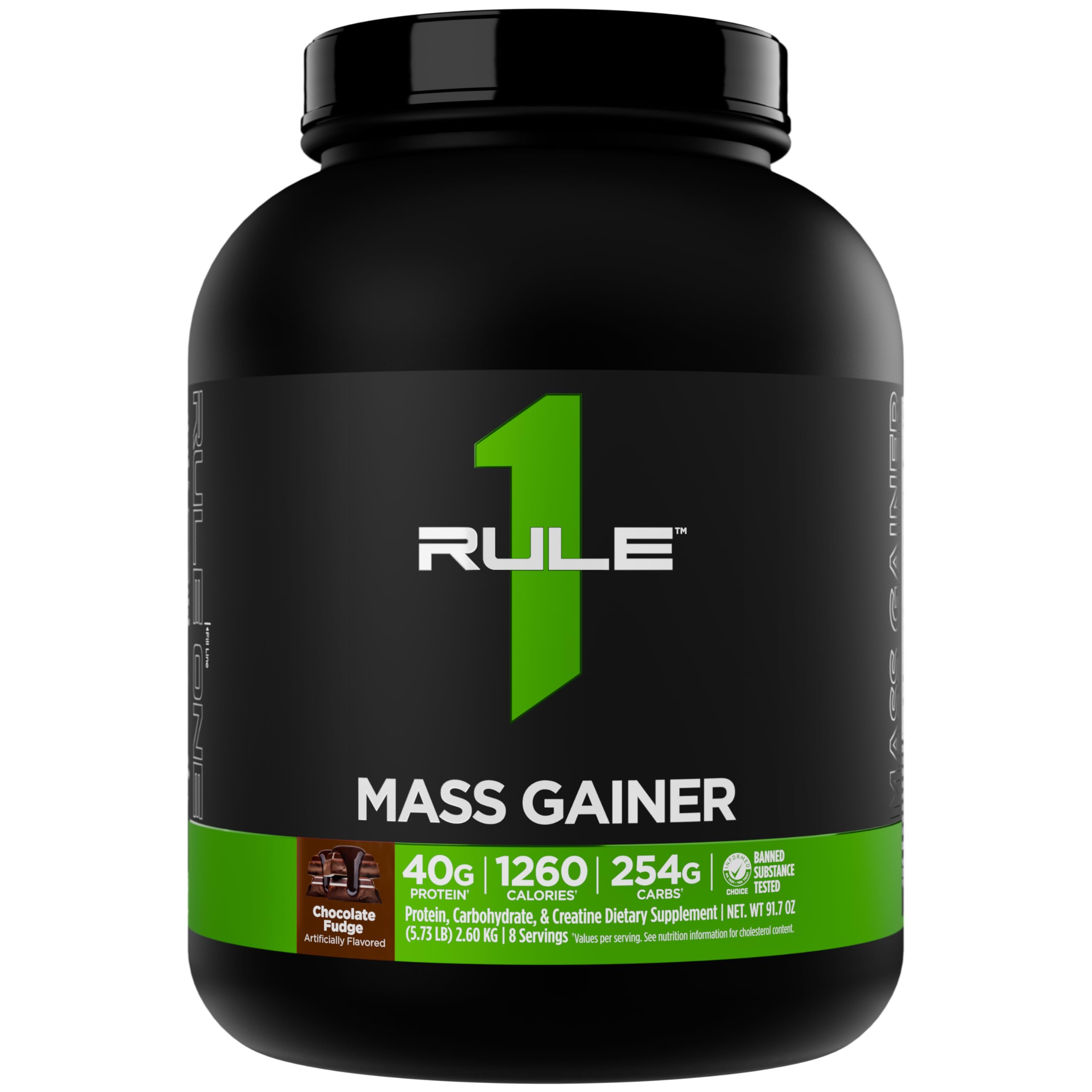 Rule 1 Mass Gainer, Chocolate Fudge, 5.78 LB
