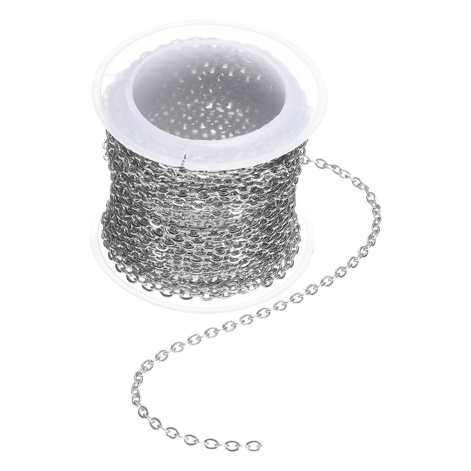 Chaîne maillons cubains acier inoxydable argenté éclat durable création bijoux
