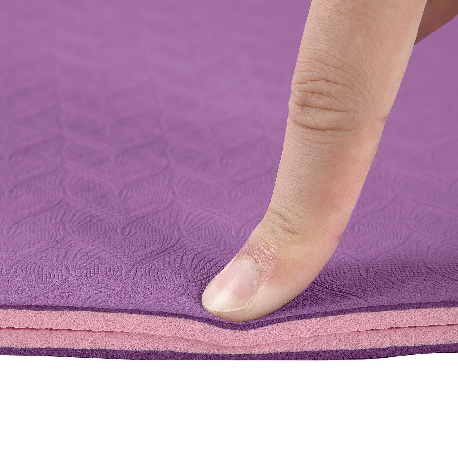 Grand tapis de yoga en TPE épais et antidérapant 183 x 80 x 0,8 cm pour homme et femme, exercice pour la maison, idéal pour la gym, le pilates, le fitness