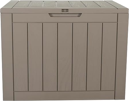 BTEXPERT Indoor Outdoor Storage Box, 30 Gallon Resin Deck Container for Package Delivery Patio Furniture Cushions Garden Tools Pool Sports Equipment UV Resistant Waterproof Lockable
