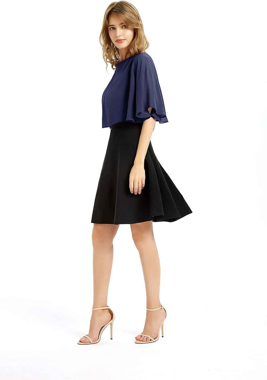 Women's Soft Chiffon Shawl Wraps Shrug for Evening Dress Wedding Cape Bolero Flapper Cover Up - Image 2