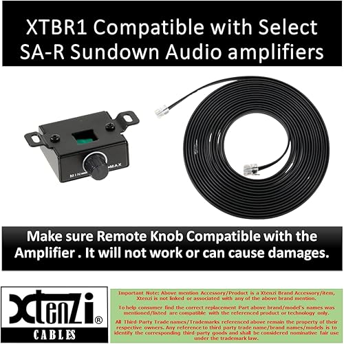 Miniatura 2 de Xtenzi Pomo de control remoto de graves XT91528 compatible con amplificador de audio SA-R V1 Sundown