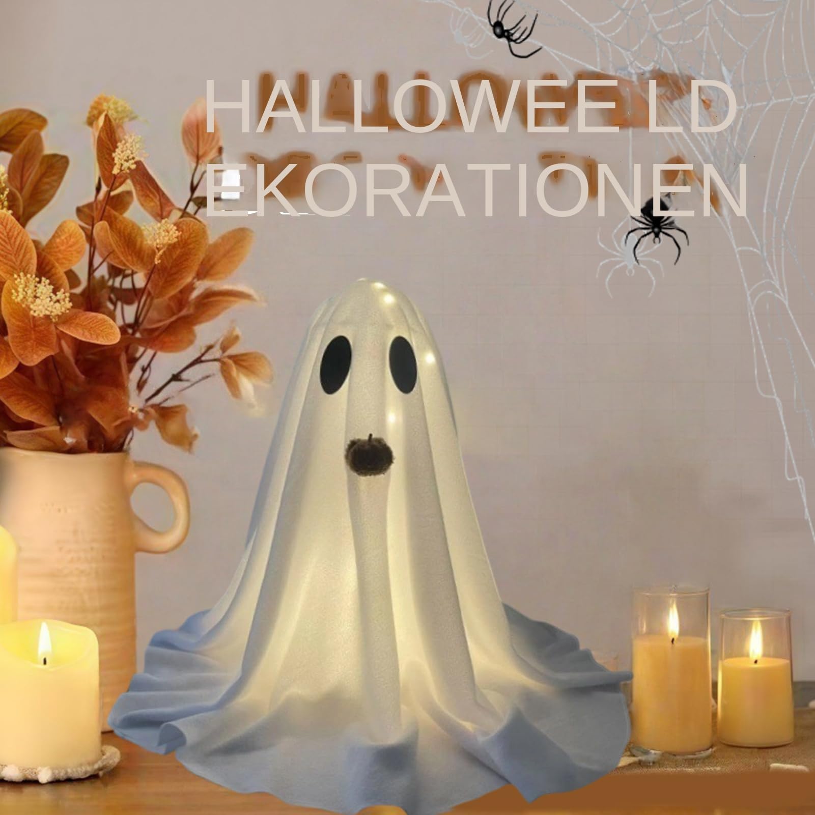 Dekoracja na Halloween z wbudowanym oświetleniem LED