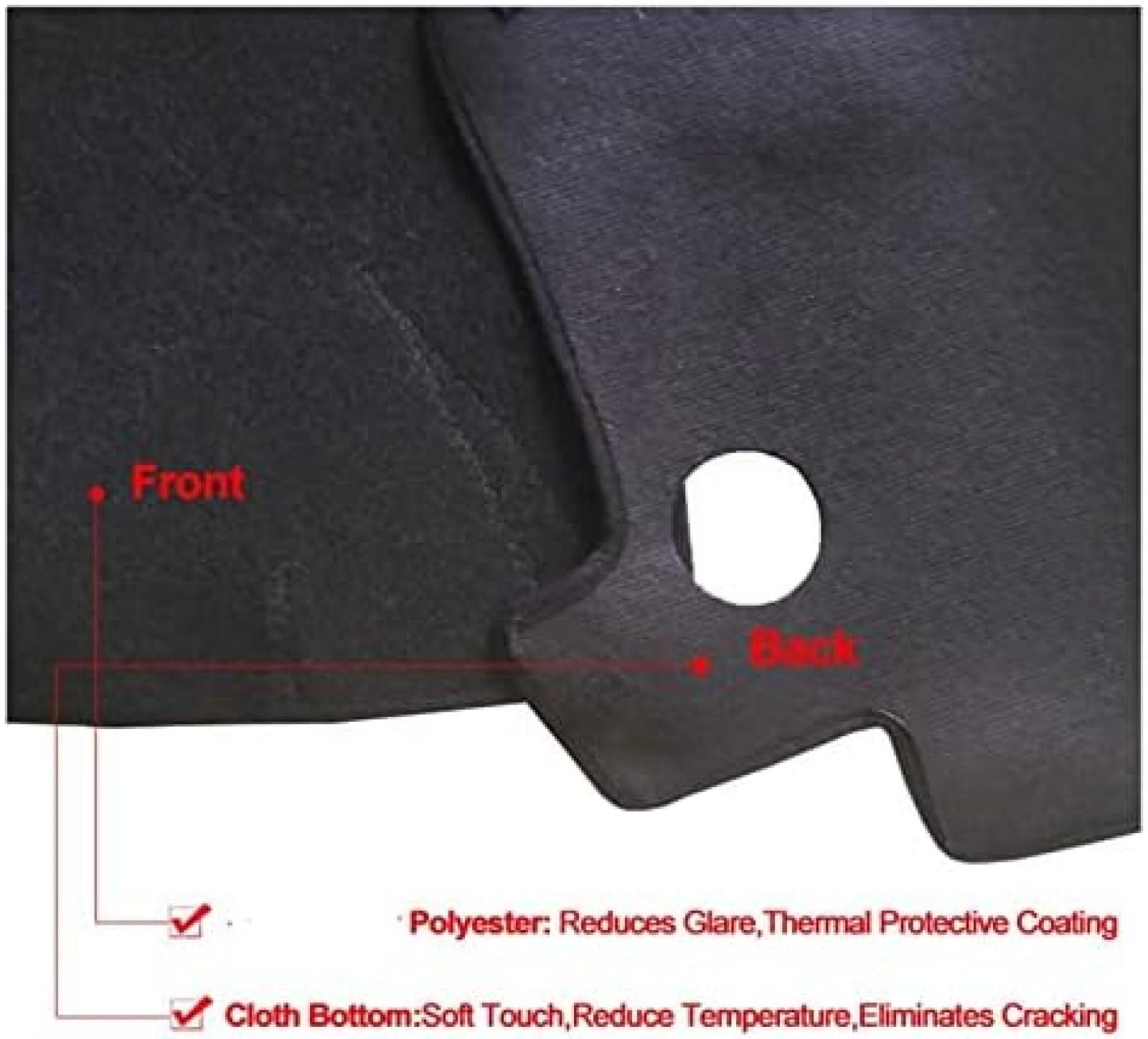 Copertura Cruscotto Antiscivolo Per Ford Mustang 2015-2022 In Poliestere – Protezione UV E Riduzione Abbagliamento