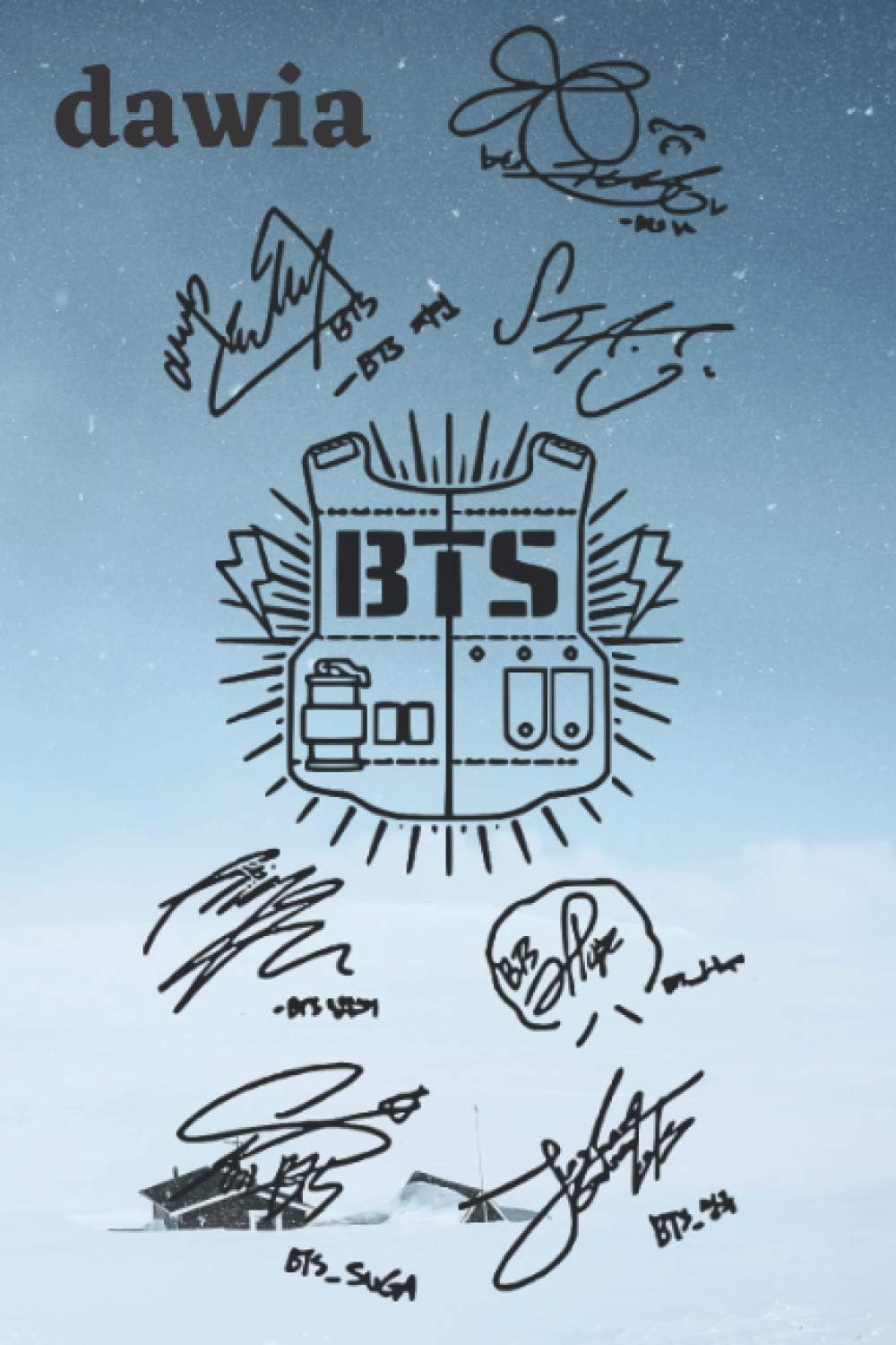 BTS Signatures Notizbuch: Perfekt für den BTS-Fan / Musiknoten / Studium / Veranstalter / Geschenk ...notizbuch Kpop journal. BTS-Fans. ARMEE Fandom. 6 x 9 Zoll - 120 Seiten