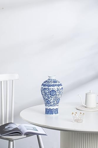 Miniatura 4 de Jarrón azul y blanco, jarrones azules para decoración del hogar, florero chinoiserie, porcelana azul y blanca, jarrón de cerámica para el hogar,