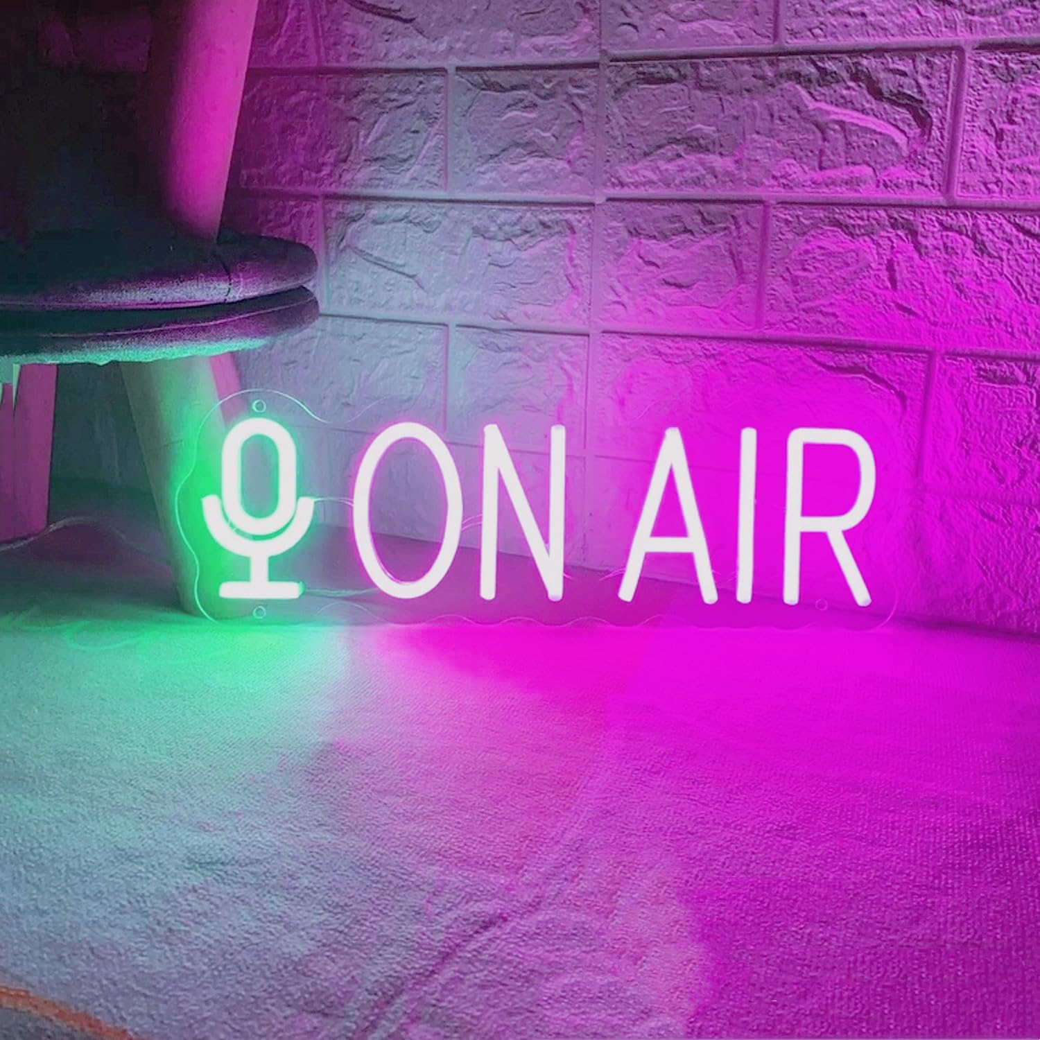 LED Acrylic Material On Air Neon Light Sign Wall Art Lamps with Dimmable Switch and 55CM Length Hanging Chain for Broadcaster Office Shop Restaurant Bar Garage Storefront Wall Decor — image 1
