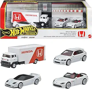 ホットウィール(Hot Wheels) プレミアムコレクターセットアソート - ホンダ タイプR ヘリテージ 乗り物おもちゃ ミニカー 4台 3歳から マルチ GMH39-987D