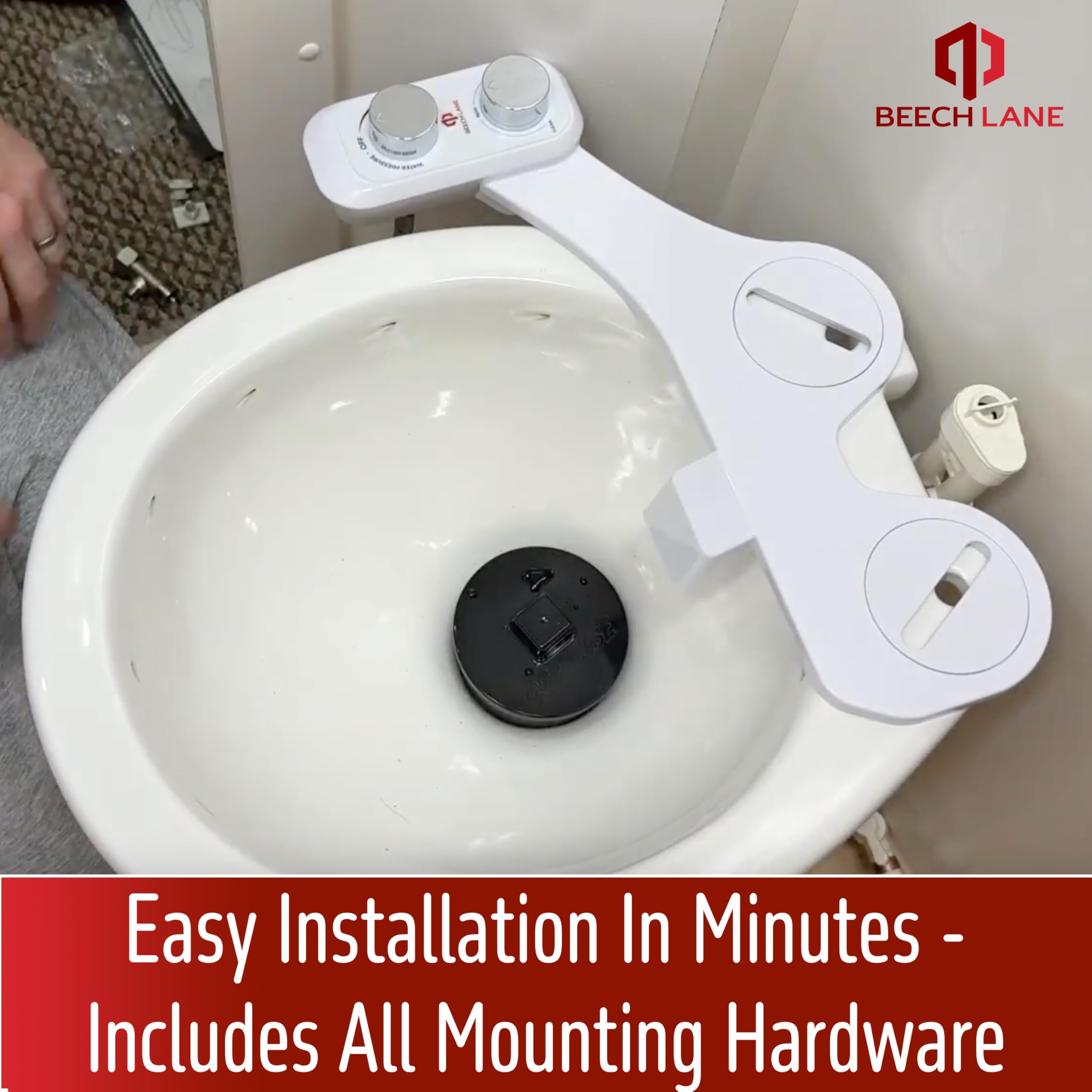 Beech Lane RV Bidet Fits Most RV Toilets Self Cleaning Adjustable Spray Easy Install and Non-Electric Prevents Toilet — view 4