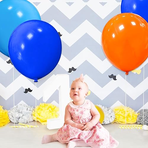 Miniatura 5 de 32 globos grandes de color azul oscuro de 18 pulgadas, globos redondos de látex grandes para decoración de cumpleaños y bodas (azul oscuro)