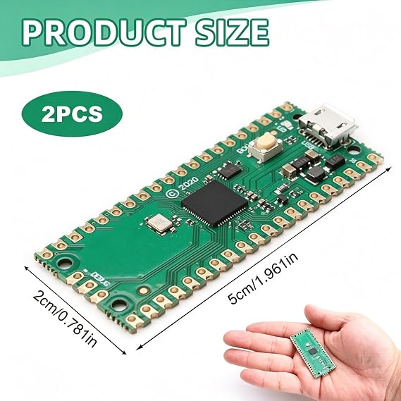 RP2040 Pico Style Development Board with Terminal Block Expansion Shield
