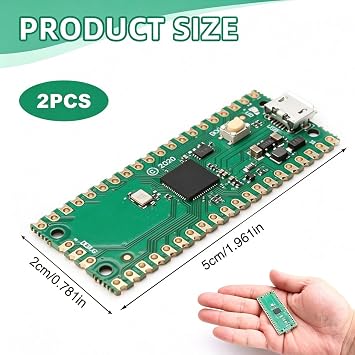 RP2040 Pico Style Development Board with Terminal Block Expansion Shield