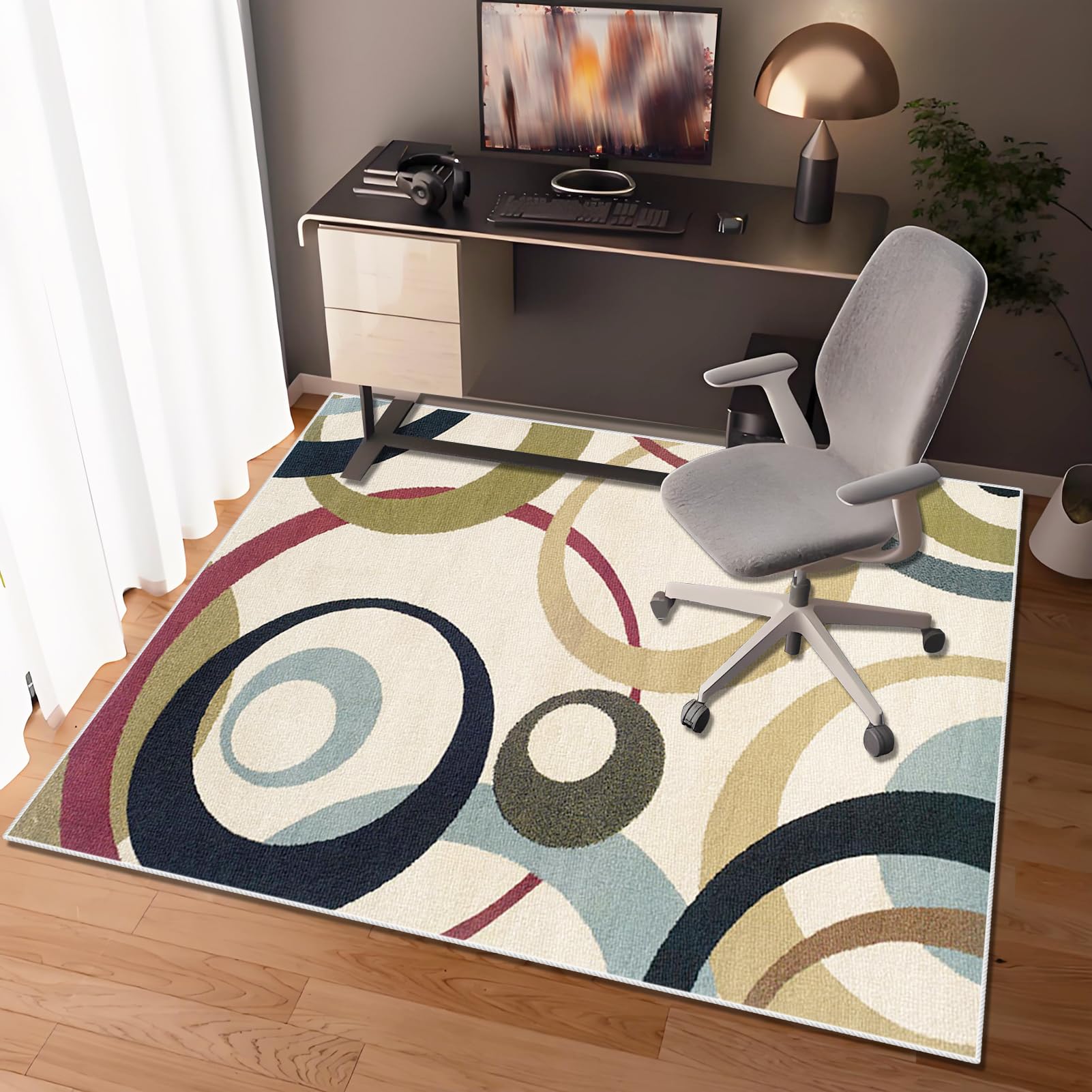Tapis Chaise Gaming Antidérapant - Tapis Chaise de Bureau - Protection de Sol pour Sols Durs - Tapis de Sol Bureau 130 x 170 cm Tapis de Protection pour Chaise de Bureau et Fauteuil Gaming Roulantes