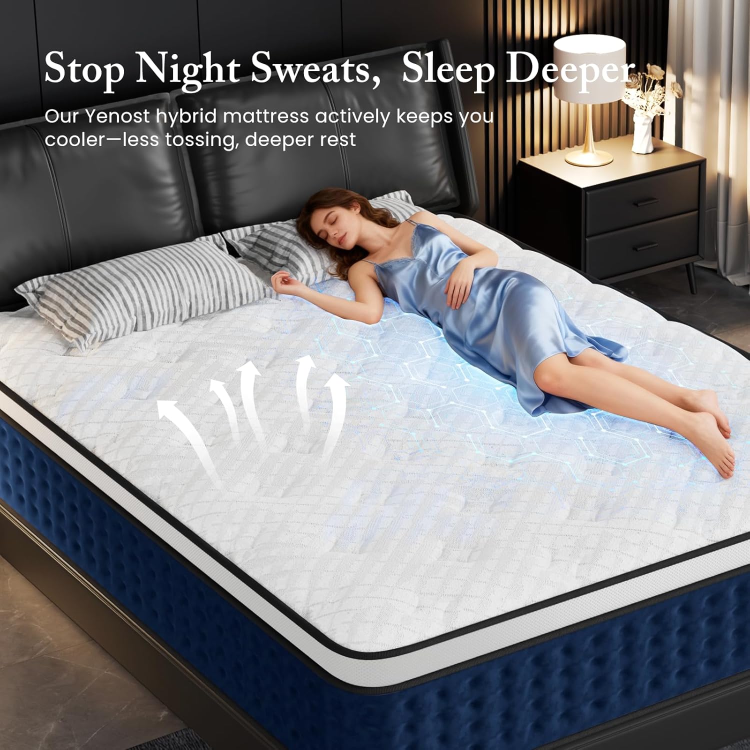 PUBPLON King Size Mattress, 12 Inch Hybrid King Mattress in a Box with Gel Memory Foam [New Version], Individually Pocket Coils Springs, Pressure Relief Motion Isolation, Edge Support, Medium Firm