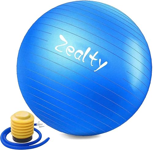 zeatly Pelota de ejercicio de yoga Pelota de entrenamiento antideslizante y antiestallido, pelota de parto con bomba rápida, silla de bola de