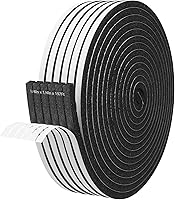 Vista 25 de Cinta aislante de espuma autoadhesiva Storystore, 2 pulgadas x 3/8 pulgadas x 6,5 pies, resistente a la intemperie para puertas y ventanas, sello