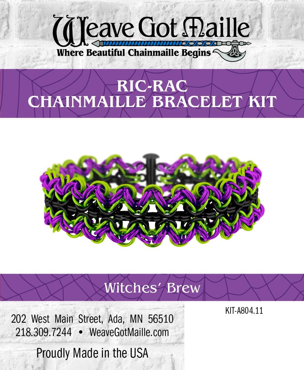 Witches' Brew RIC-Rac Chain Maille Bracelet Kit