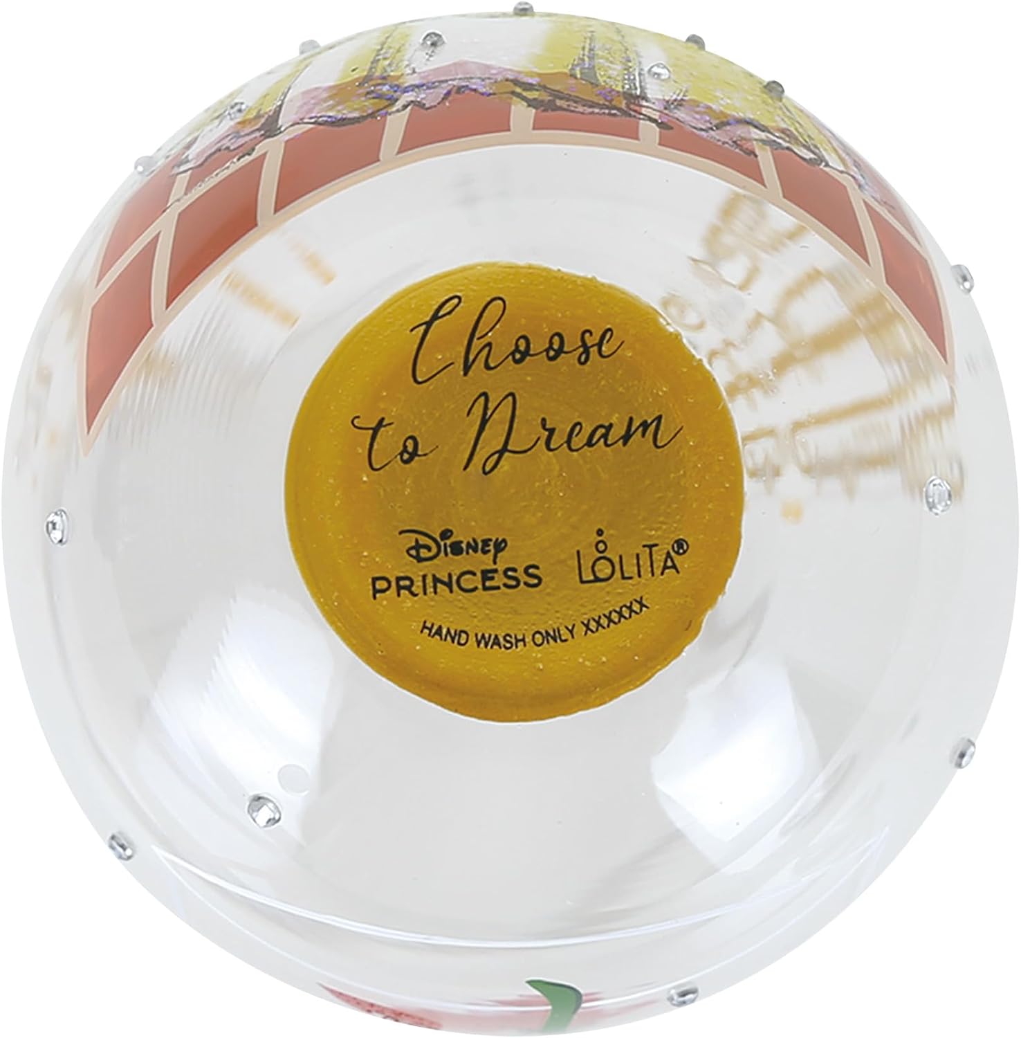 Enesco Designs by Lolita Disney Beauty and the Beast Belle Choose to Dream Hand-Painted Artisan Stemless Glass, 20 Ounce, Multicolor
