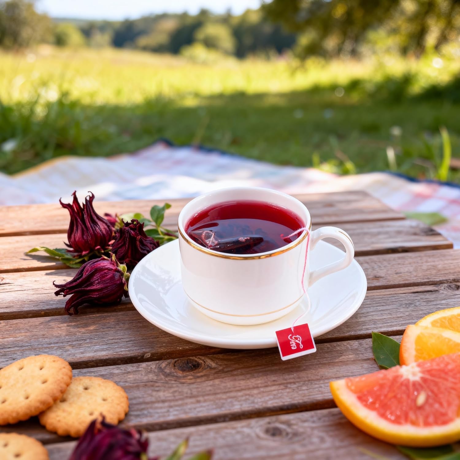 Hibiscus Tea Bags,Natural Hibiscus Flowers Herbal Tea,Caffeine Free & No Additives,2g/Bag,30 Count - Image 4