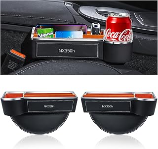 雷克萨斯NX350h对应 车载侧收纳箱 大容量 饮料架+小物件收纳 座椅缝隙口袋 套装 [平行进口商品]