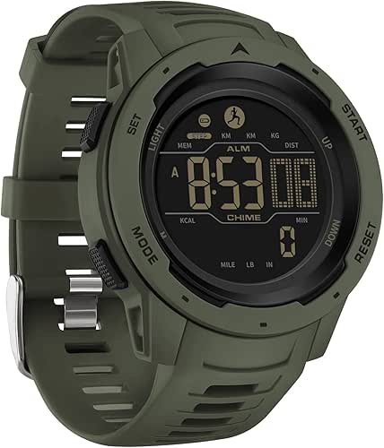 findtime Men's Digital Watch Waterproof Pedometer Watches Sport Watch Step