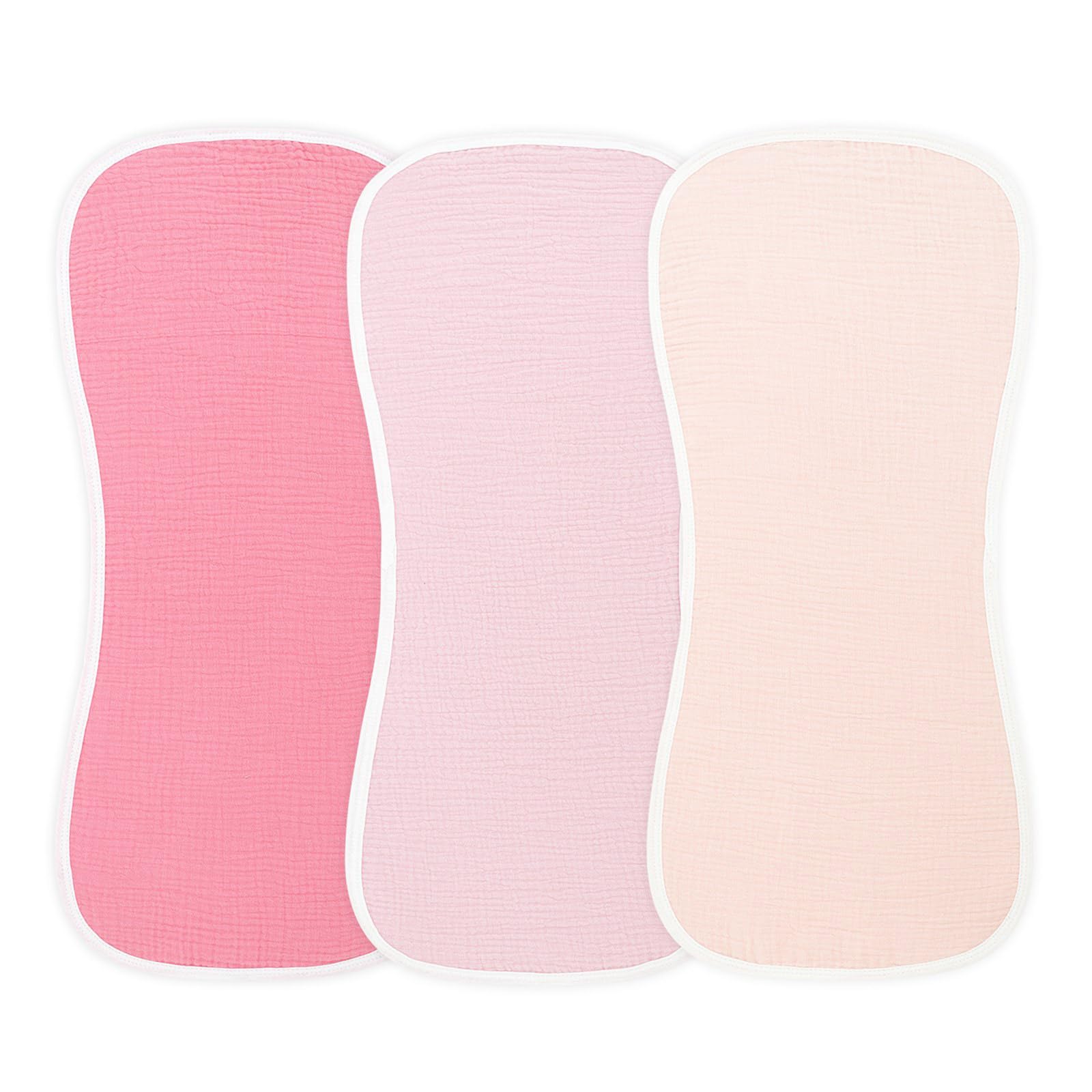 KMGDM 3pcs Baby Burp Cloth Soft Cotton Absorbent Nursing Towel Breathable Drooling Pad for Newborns Infant Care Saliva Towel