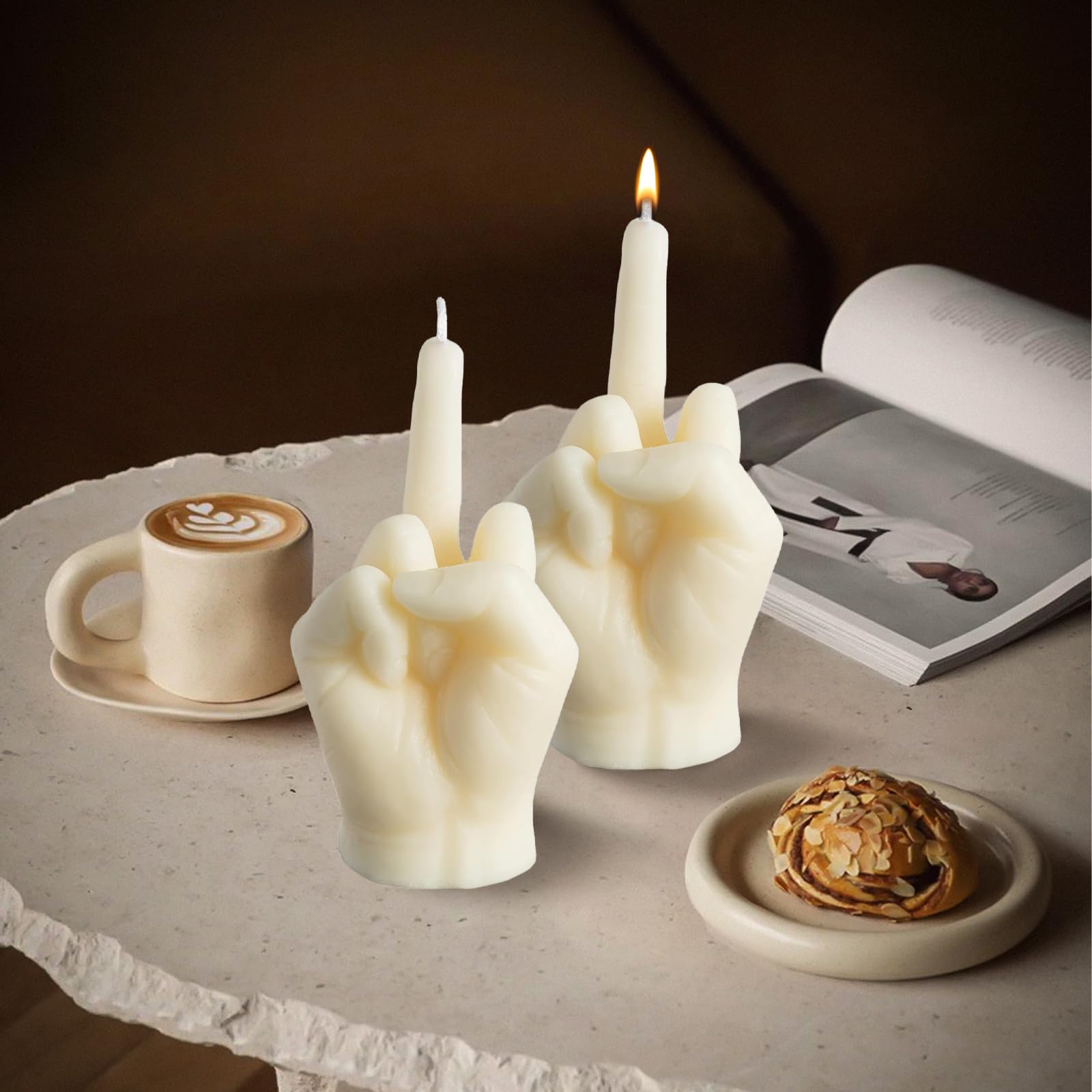 Candela Profumata A Forma Di Candela Al Cioccolato, Mini Con Coperchio