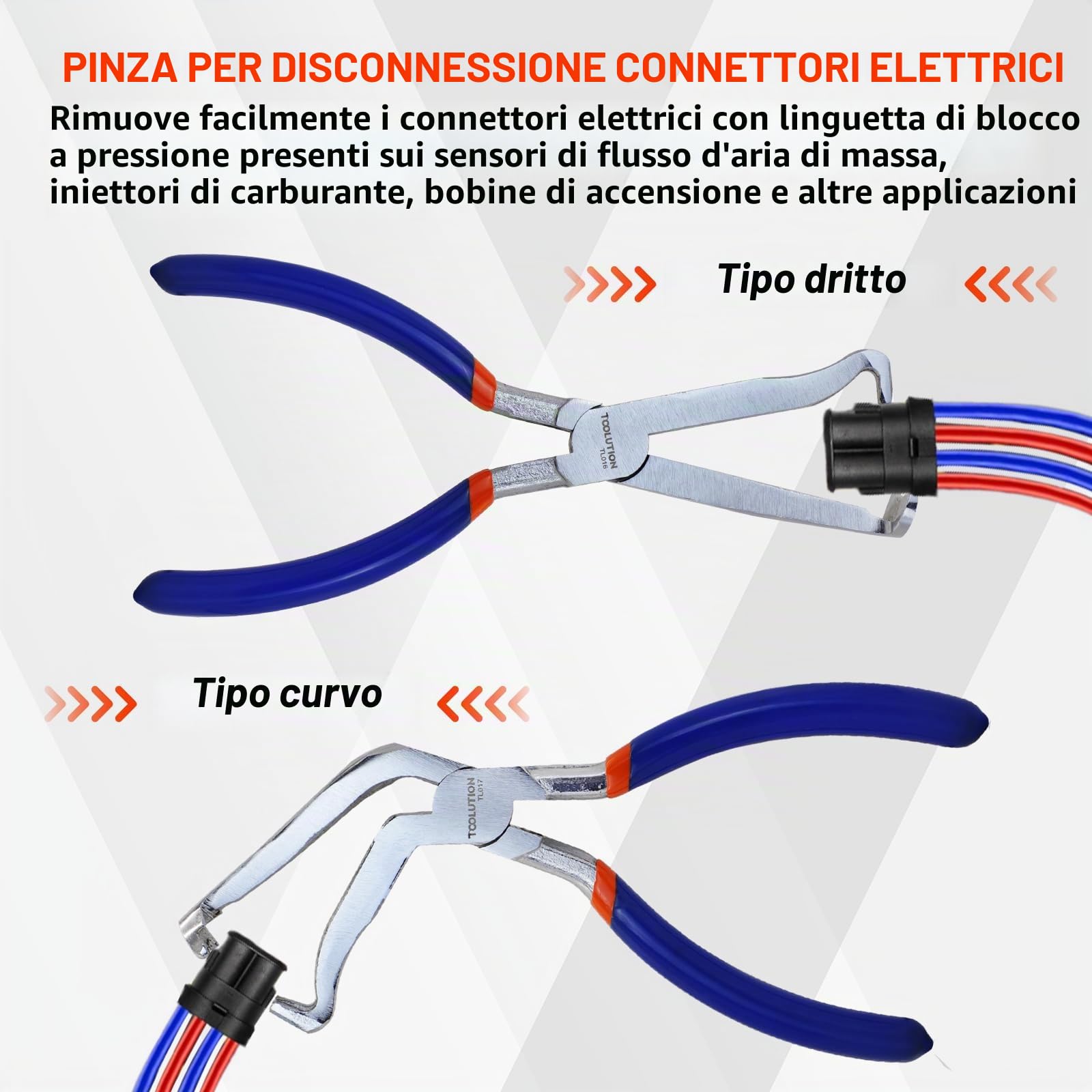 Set 8 Pinze Multifunzionali – Fascette, Carburante, Elettricità e Circlip in acciaio 45 con impugnature antiscivolo