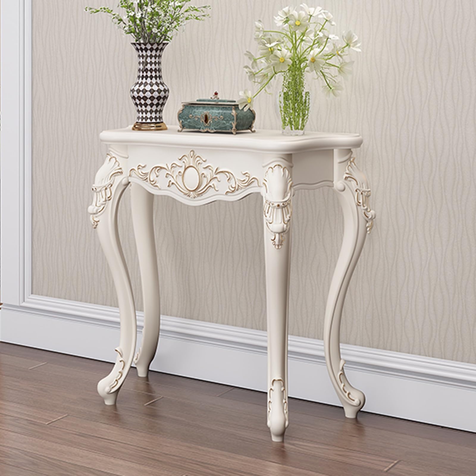 ZYJIX Vintage Entrance Console Table Display Table Entrance Hallway Foyer Sofa Table With Legs Decorative Furniture Elegant Display(Size:120x34x86cm)