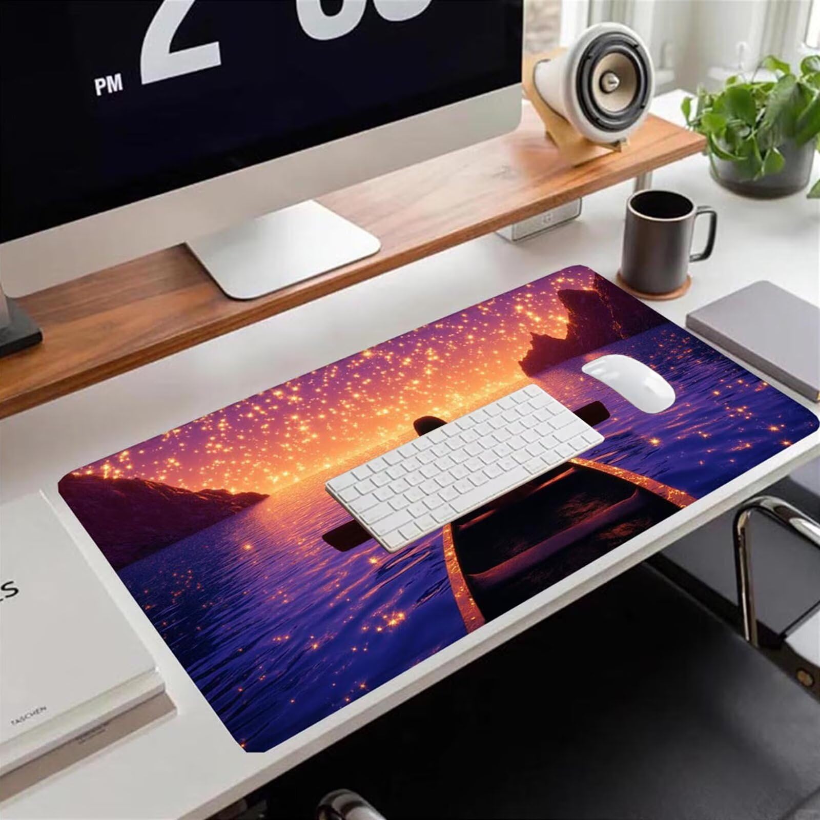 Gamingowa podkładka pod mysz 1200 x 600 x 3 mm, XXL, wodoszczelna, odporna na ścieranie, z przyszytymi krawędziami, podkładka na biurko, poprawia prędkość i precyzję, do komputera, laptopa, komputera