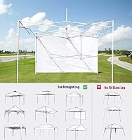 Vista 6 de SCOCANOPY Pared lateral para marco de toldo de 10 x 10 pulgadas, solo 3 paneles solares (gris)